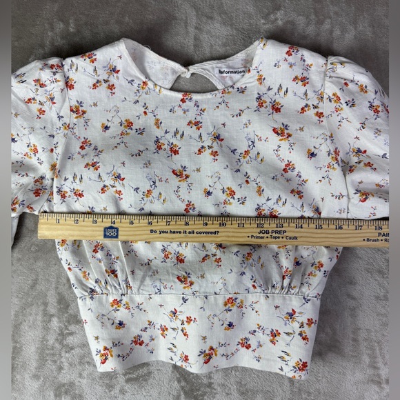 Reformation Floral Linen Top Size Medium Seychelles Peasant Cottagecore Feminine - Picture 10 of 12